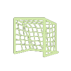 Lime leuchtendes Fu&szlig;balltor-Symbol
