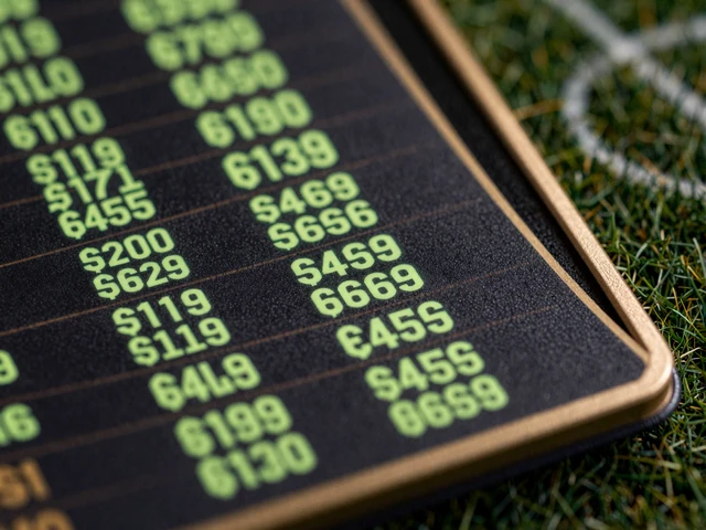 Wettschein mit leuchtenden lime Boosted-Odds-Quoten &uuml;ber dunklem Fu&szlig;ballfeld